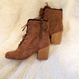 Maurice's Heeled Combat Boots
